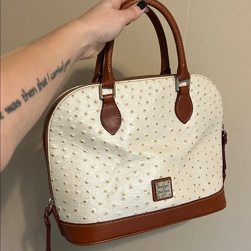 Dooney & Bourke ostrich zip zip satchel - Picture 9 of 10